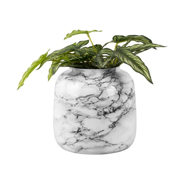 Bílo-černá železná váza PT LIVING Marble, výška 12,5 cm-image-2