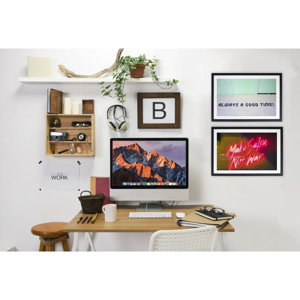 Plakát v rámu z africké vrby Really Nice Things Salsa Not War, 40 x 30 cm-image-1