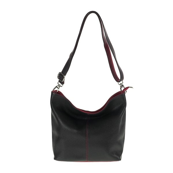 Černá kožená kabelka Giulia Bags Margot