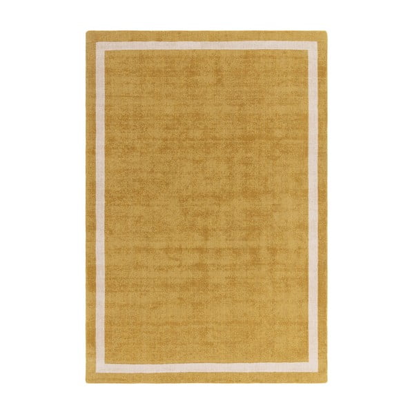 Okrově žlutý ručně tkaný vlněný koberec 68x240 cm Albi – Asiatic Carpets
