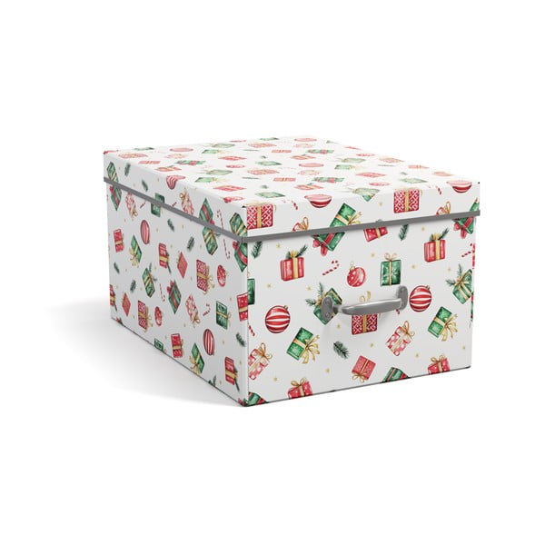 Kartonový úložný box s víkem/dekorativní 37x50x15 cm Engla Christmas Storage – Bigso