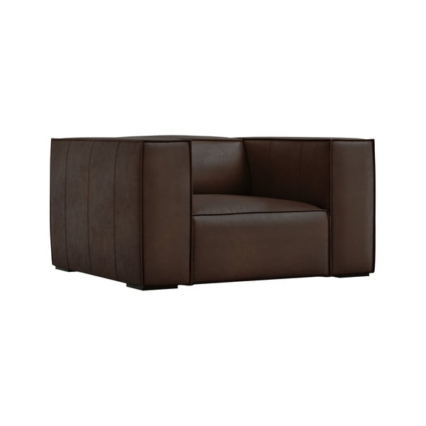 Tmavě hnědé kožené křeslo Madame – Windsor & Co Sofas