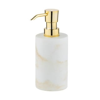 Bílý dávkovač mýdla s detailem ve zlaté barvě Wenko Odos, 290 ml