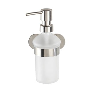 Samodržící skleněný dávkovač mýdla v matně stříbrné barvě 200 ml Orea – Wenko