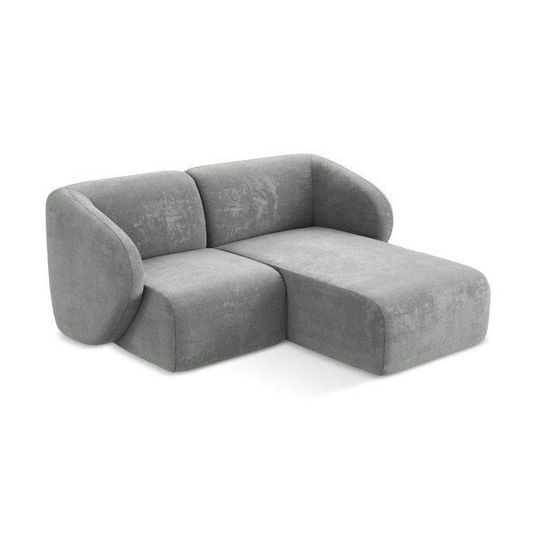 Šedá žinylková rohová pohovka (pravý roh/s lenoškou) Lani – Makamii-image-2