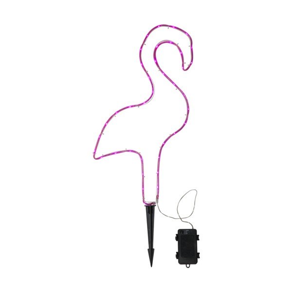 Růžové venkovní LED svítidlo ve tvaru plameňáka Star Trading Tuby, výška 63 cm-image-1