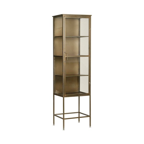Kovová vitrína ve zlaté barvě 47,5x170 cm Dagenham – Côté Table-image-2