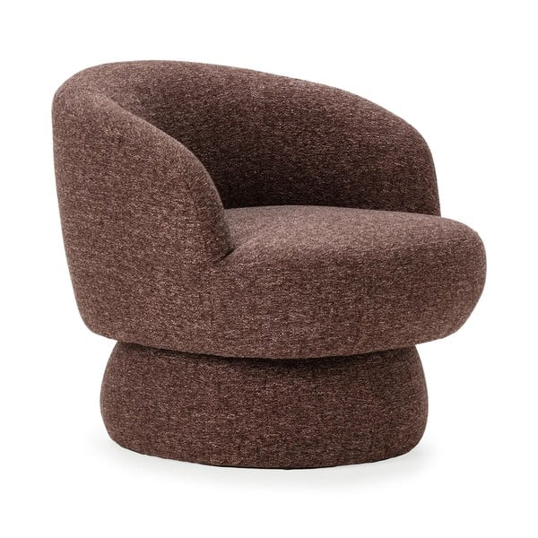 Fialové/hnědé otočné křeslo Dali – MOME