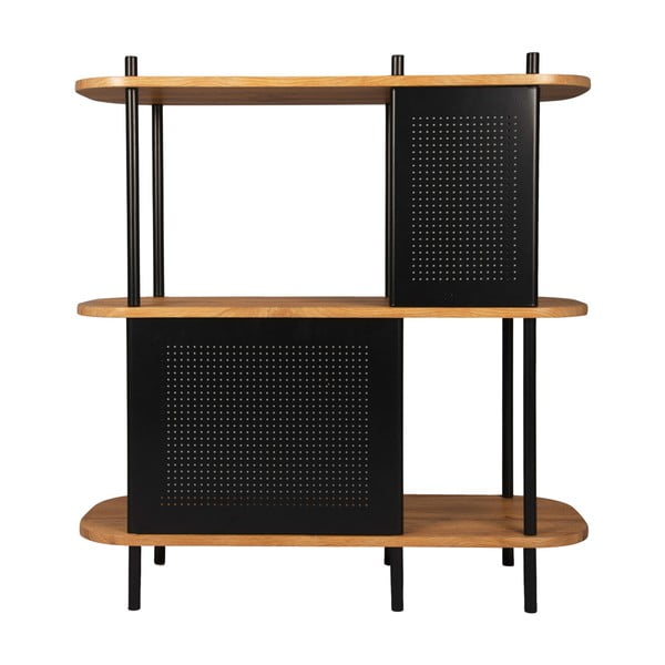 Černý ocelový regál Leitmotiv Sole, 80 x 83,5 cm-image-1