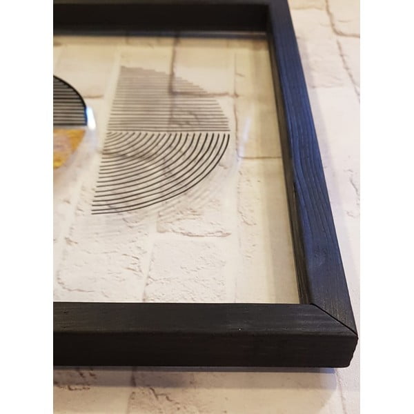 Skleněný obraz v černém rámu Vavien Artwork Shapes II., 32 x 42 cm-image-1