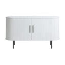 Bílá komoda s posuvnými dveřmi 120x76x45 cm Nola – Unique Furniture