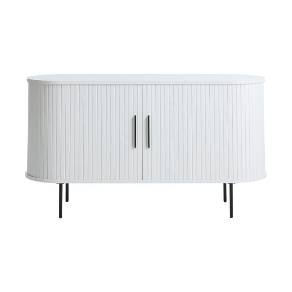 Bílá komoda s posuvnými dveřmi 140x76x45 cm Nola – Unique Furniture