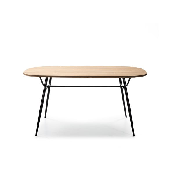 Jídelní stůl s deskou v dekoru dubového dřeva Marckeric Mirta-image-2