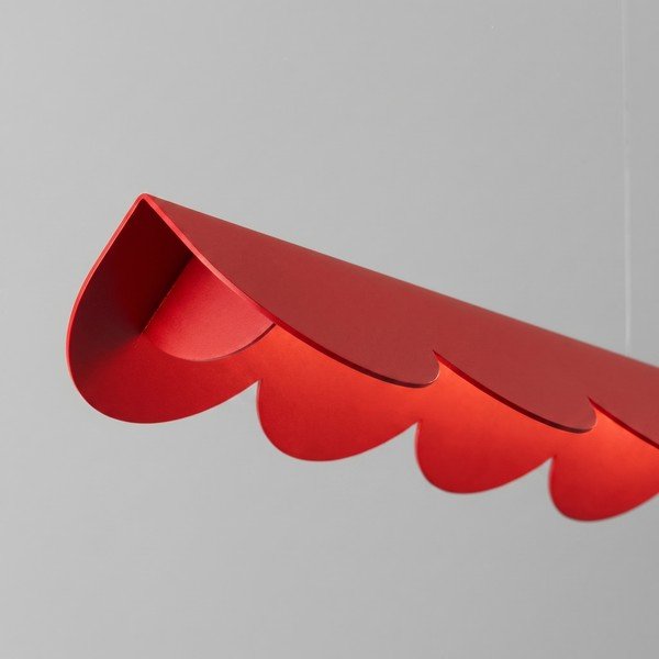Červené hliníkové LED závěsné svítidlo BISCUIT – Thoro-image-4