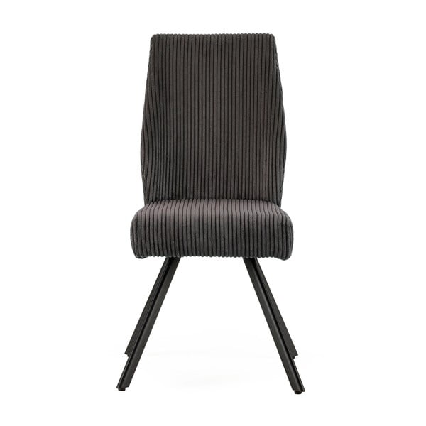 Tmavě šedé manšestrové jídelní židle v sadě 2 ks Anibal – Marckeric-image-2