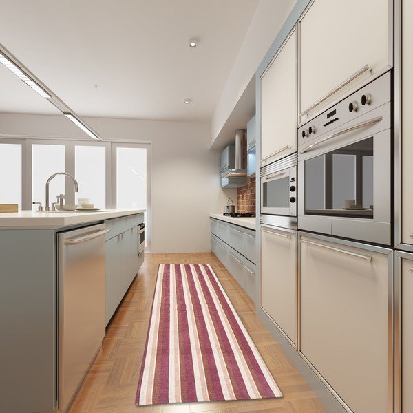 Vysoce odolný kuchyňský koberec Webtappeti Stripes Multi, 60 x 220 cm-image-1
