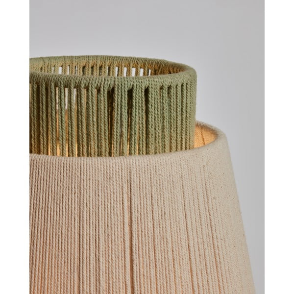 Stojací lampa s textilním stínidlem (výška 163 cm) Yuvia – Kave Home-image-2