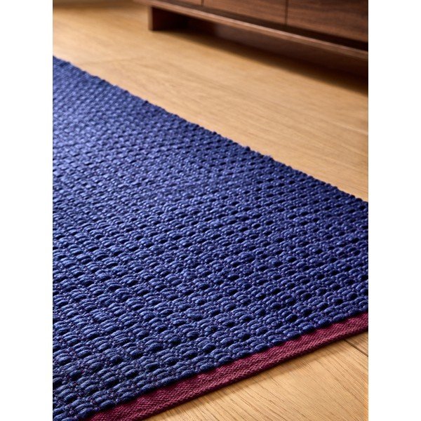 Modrý ručně tkaný koberec 200x290 cm Kai – MADE-image-1