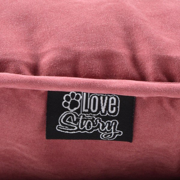 Růžový pelíšek pro psa 64x87 cm – Love Story-image-1