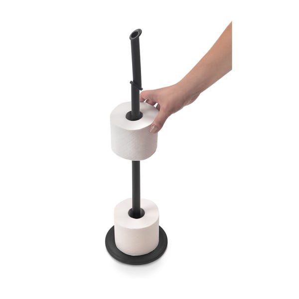 Matně černý ocelový stojan na toaletní papír Lava – Metaltex-image-2