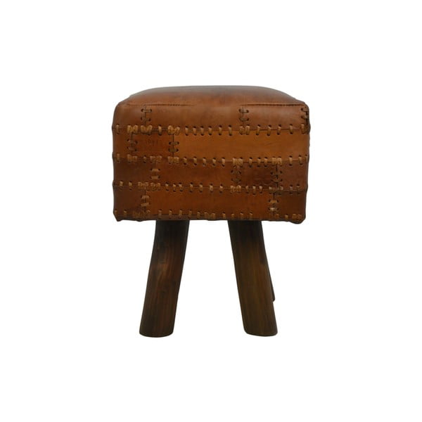Stolička z hovězí kůže HSM collection Art of Nature Vintage Cognac, 33 x 45 cm-image-1