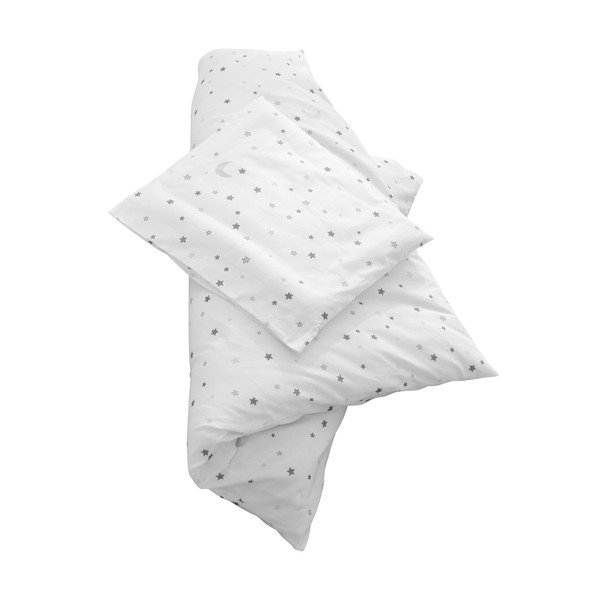 Bílé bavlněné dětské povlečení do postýlky 80x80 cm Sternenzauber – Roba-image-1
