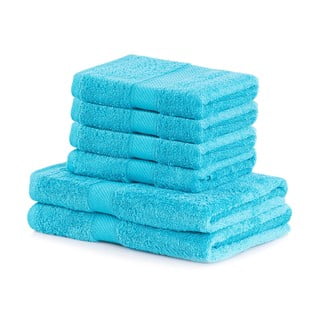 Set 2 tyrkysových osušek a 4 ručníků AmeliaHome Bamby Turquoise