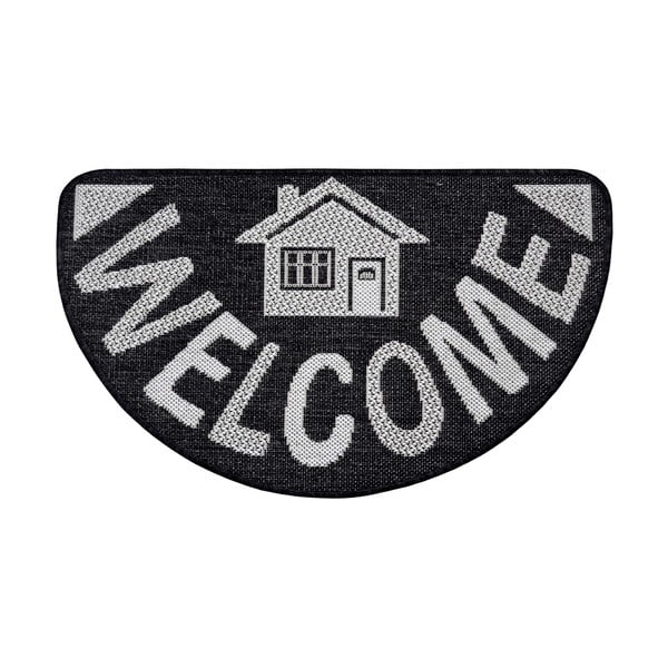 Antracitově šedá rohožka Hanse Home Weave Big Welcome, 50 x 80 cm