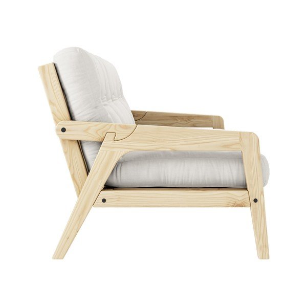 Bílá/béžová rozkládací pohovka 204 cm Grab - Karup Design-image-4