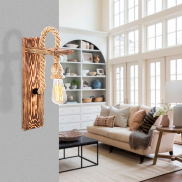 Nástěnné svítidlo v přírodní barvě Erebos – Opviq lights-image-1