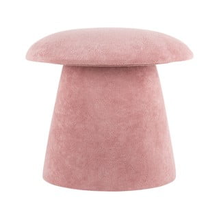 Světle růžový sametový taburet Mushroom – Leitmotiv