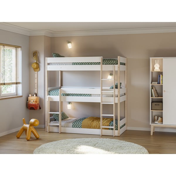 Patrová dětská postel v bílo-přírodní barvě 90x190 cm Valka – Marckeric-image-1