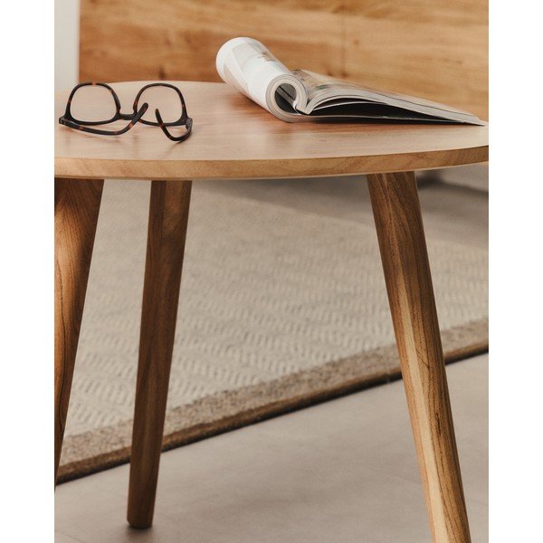 Odkládací stolky v sadě 2 ks z masivu akácie 60x61 cm Duvani – Kave Home-image-1