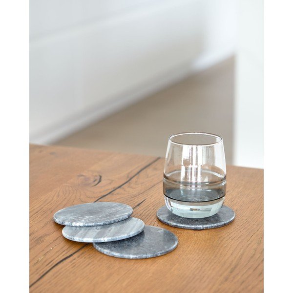 Šedé mramorové podtácky v sadě 4 ks Tresa – Kave Home-image-1