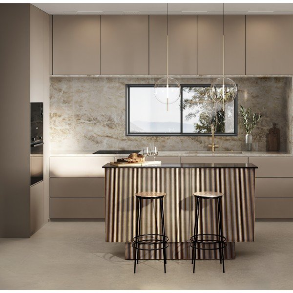 Kuchyňský ostrůvek s deskou z mangového dřeva 40x160 cm Virat – Bizzotto-image-1