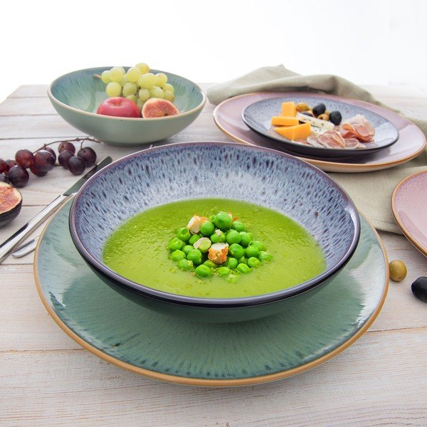 Fialový hluboký  keramický talíř ø 20,5 cm Glaze – Orion-image-2