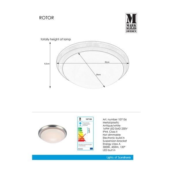Stropní LED svítidlo Markslöjd Rotor, ⌀ 35 cm-image-1