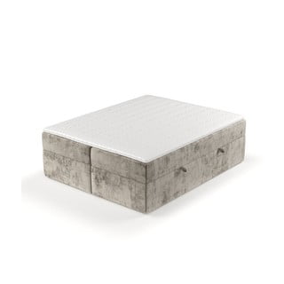 Světle hnědá boxspring postel s úložným prostorem 160x200 cm Yoko – Maison de Rêve