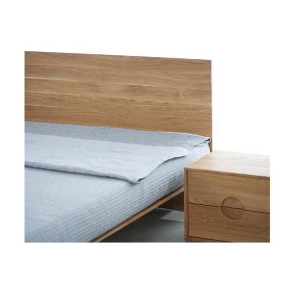 Postel z olejovaného dubového dřeva Mazzivo Nobby, 120 x 210 cm-image-1
