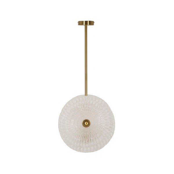 Závěsné svítidlo ve zlaté barvě se skleněným stínidlem Glass – Mauro Ferretti