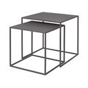Šedé kovové konferenční stolky v sadě 2 ks 40x40 cm Fera – Blomus