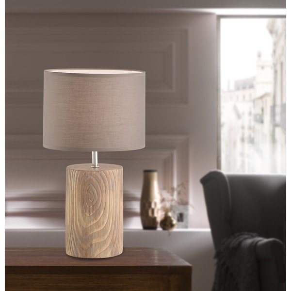 Hnědá stolní lampa Fischer & Honsel Malik, výška 43 cm-image-3