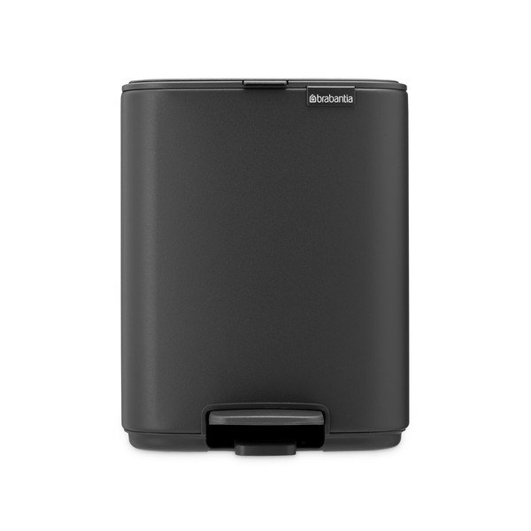 Tmavě šedý nášlapný ocelový odpadkový koš 7 l Bo – Brabantia-image-3