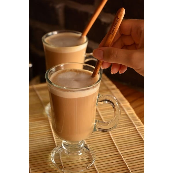 Sada 2 bambusových lžiček na latté Bambum Legro-image-4