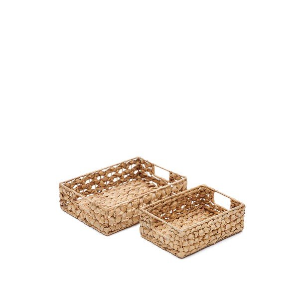 Košíky v sadě 2 ks z vodního hyacintu 36x27x9 cm Tressa – Kave Home