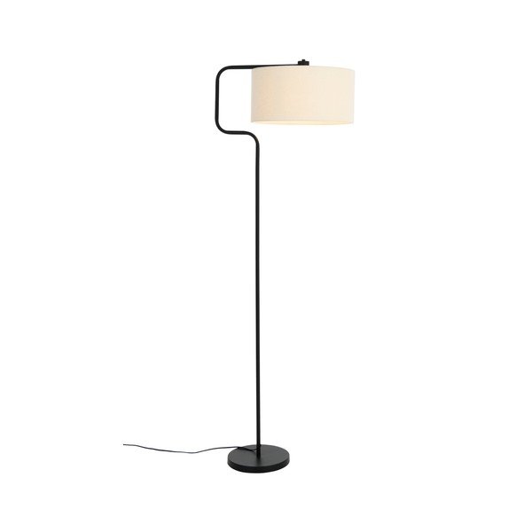 Černá/krémová látková stojací lampa (výška 160 cm) Josho – Ellos Home