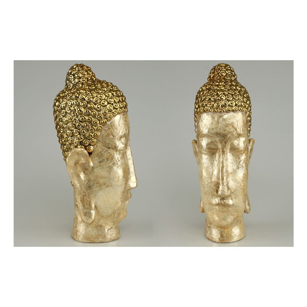 Dekorativní hlava Buddha Gold, 34 cm