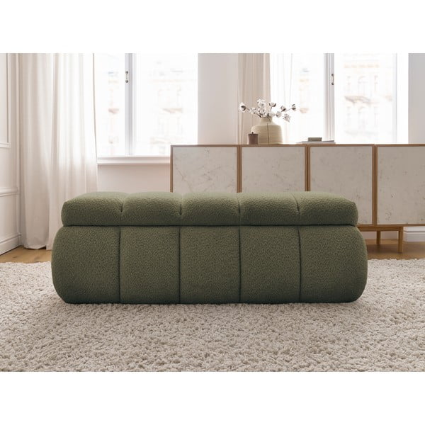 Zelená lavice z textilie bouclé – Bobochic Paris-image-4