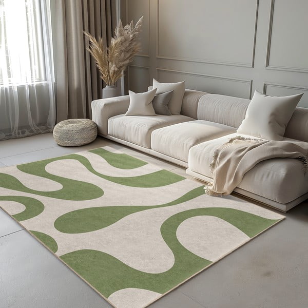 Zelený pratelný koberec 80x150 cm Matcha Latte – Mila Home-image-1