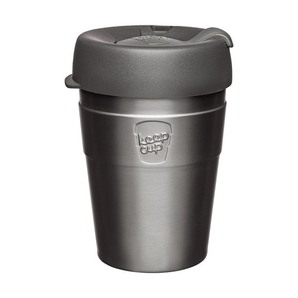 Šedý cestovní hrnek s víčkem KeepCup Nitro Thermal, 340 ml